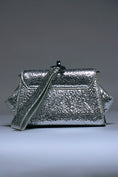 Load image into Gallery viewer, Celeste Silver Leather Clutch
