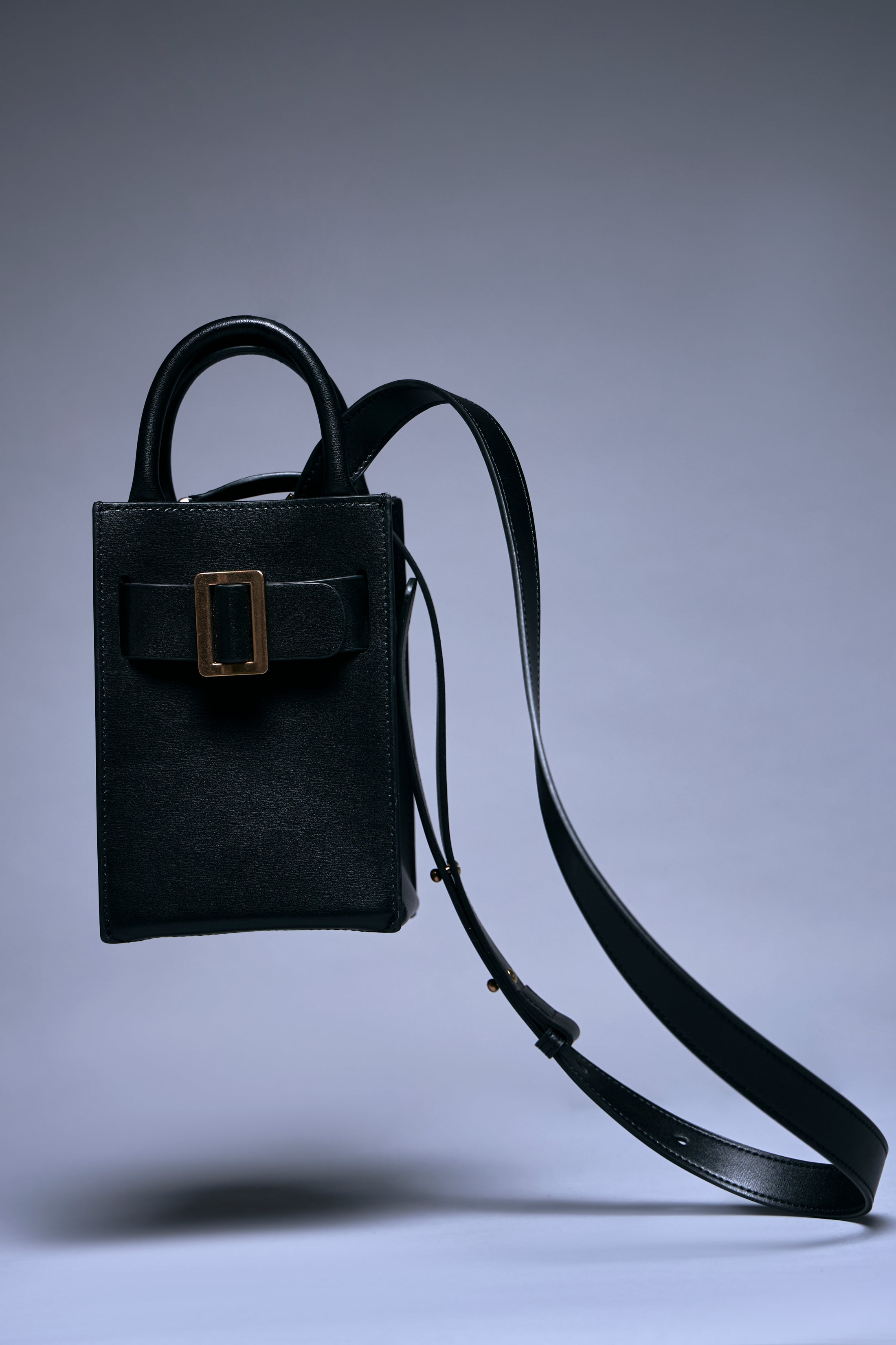 Noir Mini Bucket Crossbody Bag