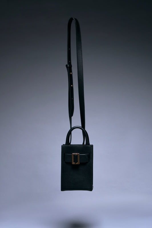Noir Mini Bucket Crossbody Bag