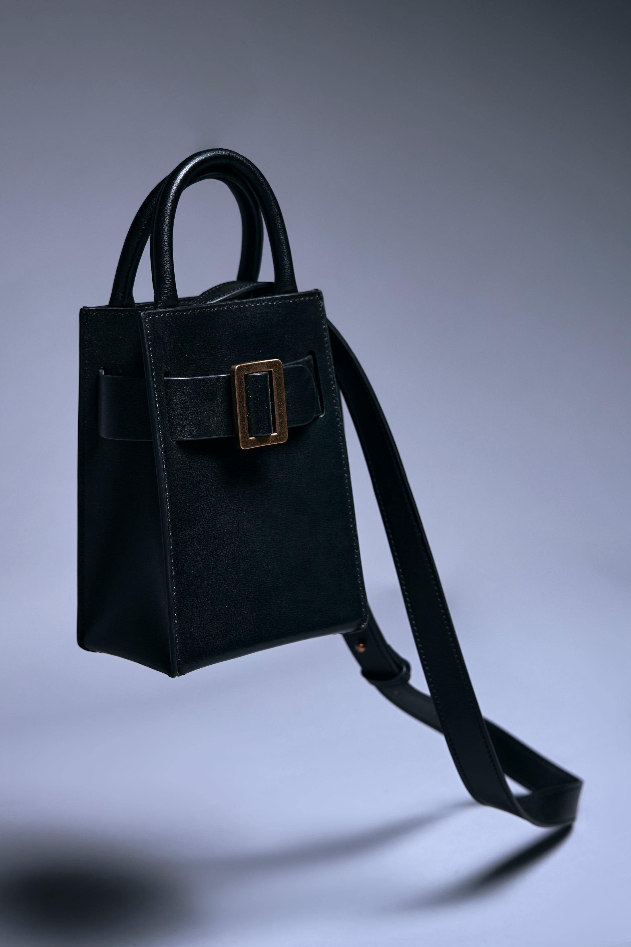 Noir Mini Bucket Crossbody Bag