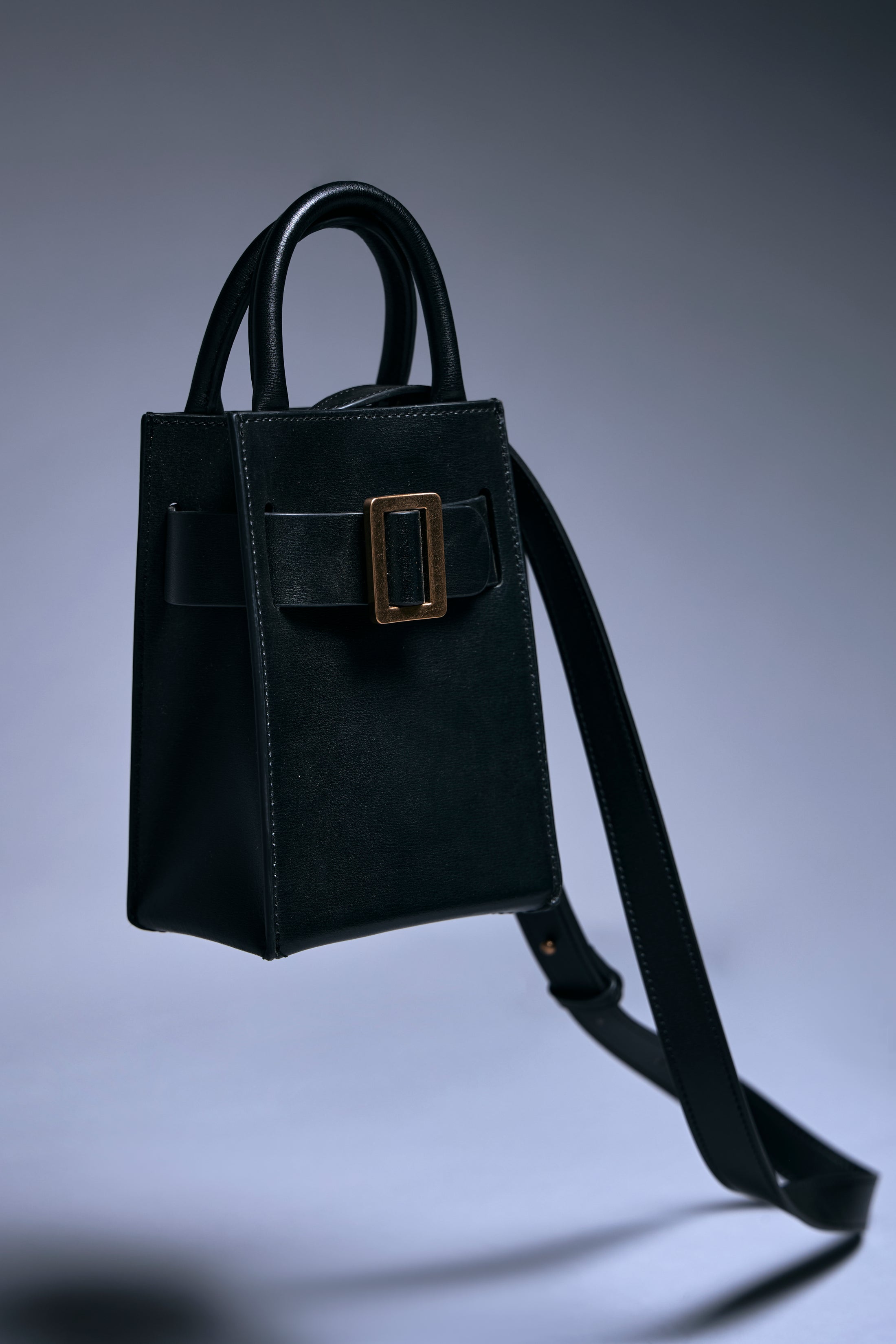 Noir Mini Bucket Crossbody Bag