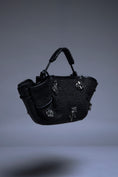 Load image into Gallery viewer, Noir Sculpted Crystal Handle Bag
