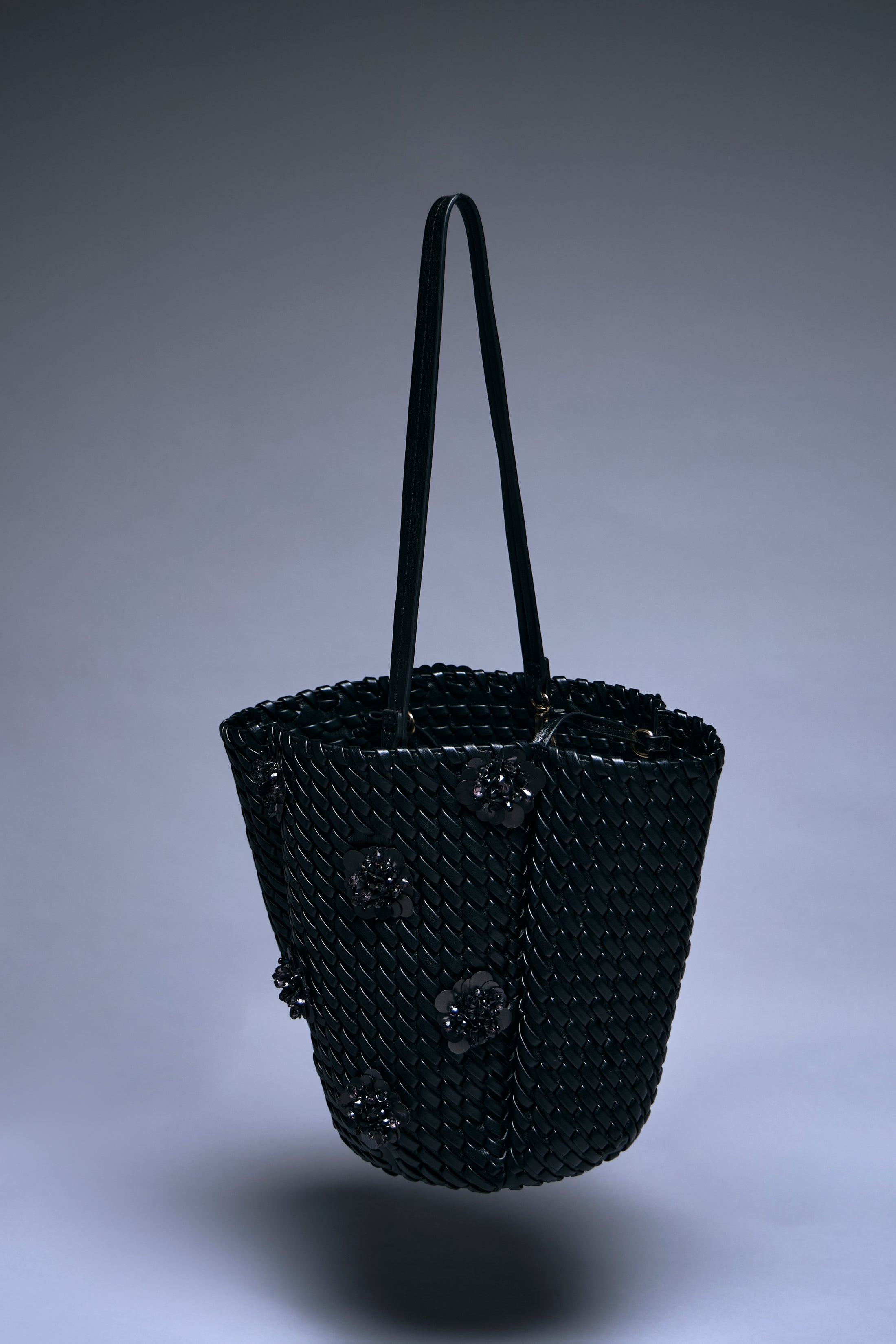 Velour Flora Bucket Bag