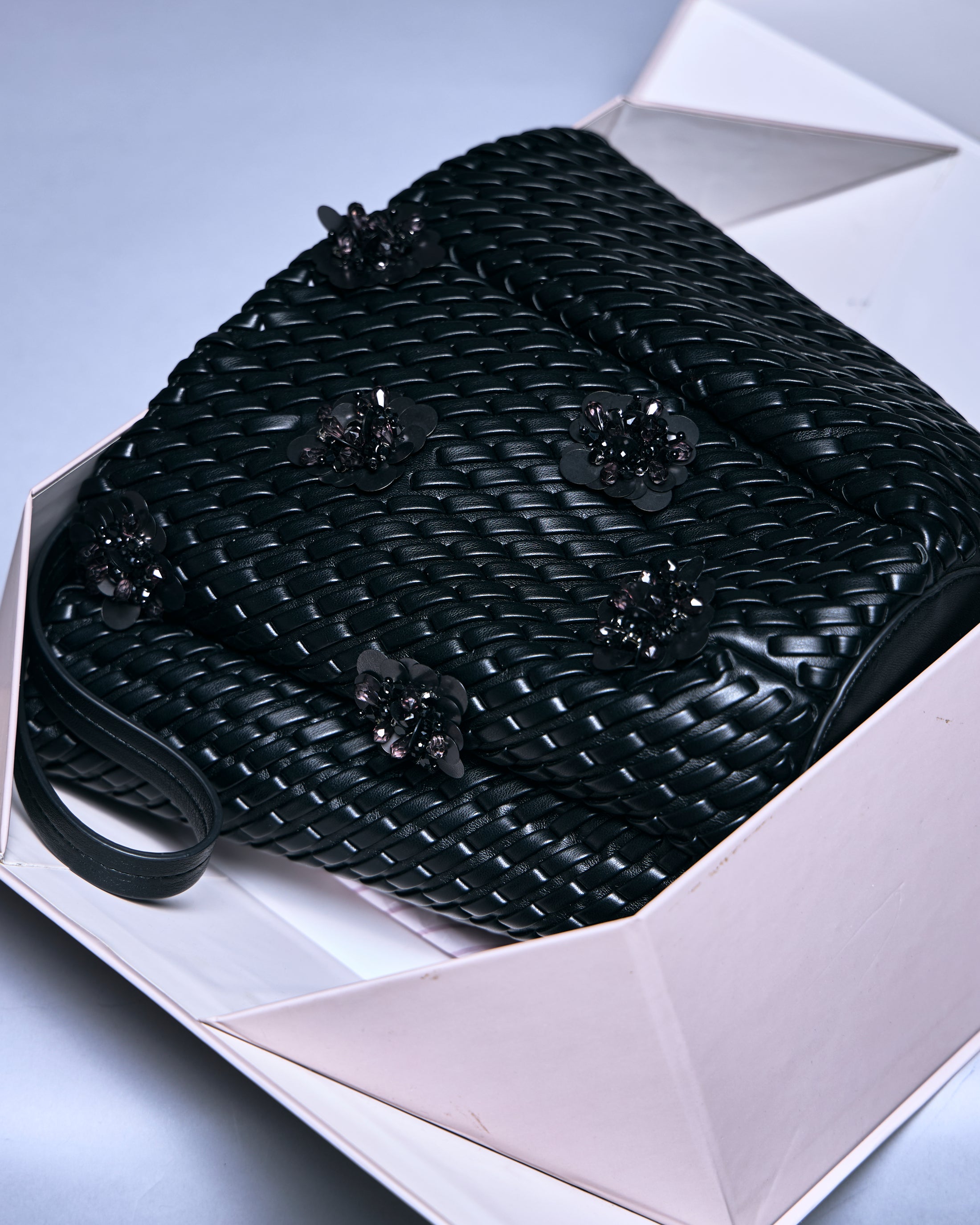 Velour Flora Bucket Bag