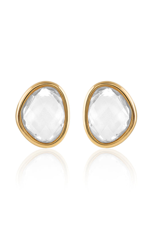 Lumina Oval Bezel Studs