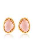 Load image into Gallery viewer, Rosé Radiance Oval Studs
