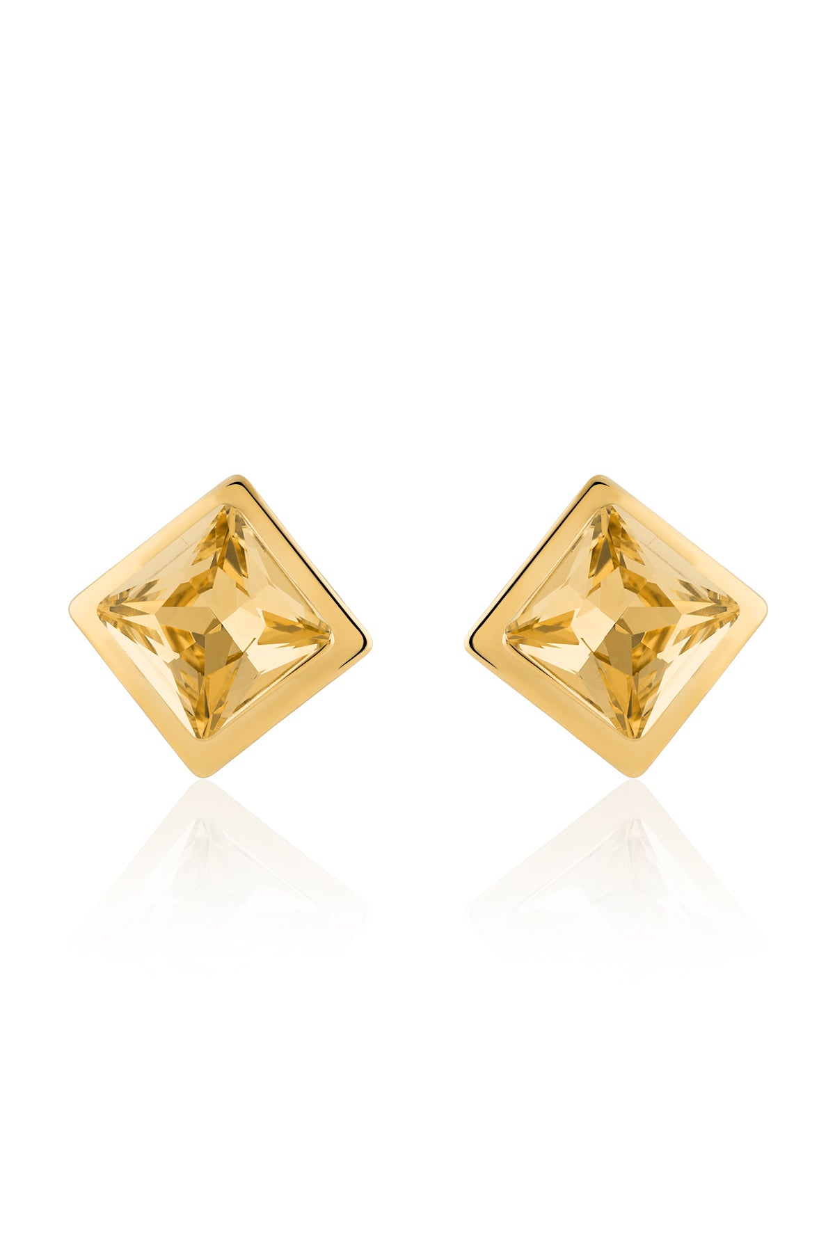 Golden Prism Stud Earrings
