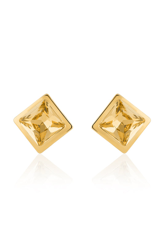Golden Prism Stud Earrings