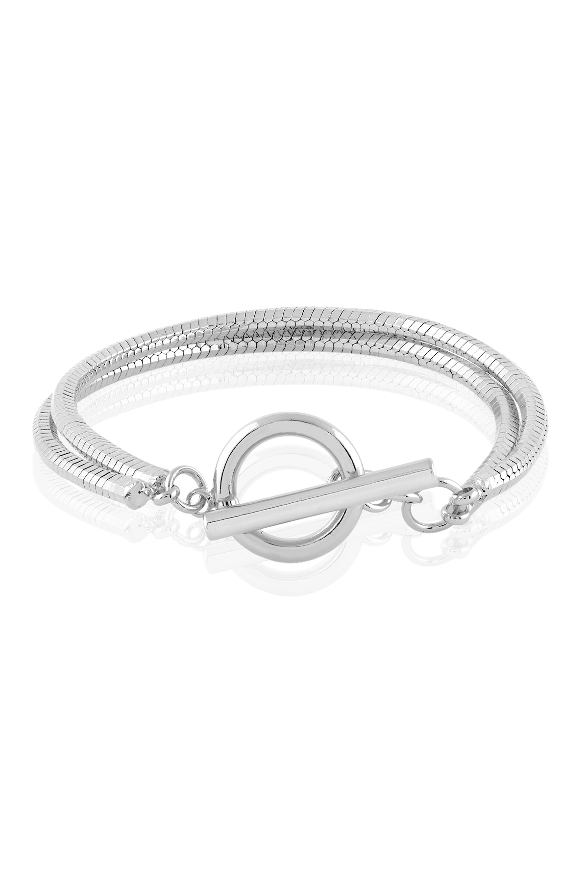 Silver Sync Dual-Chain Bracelet