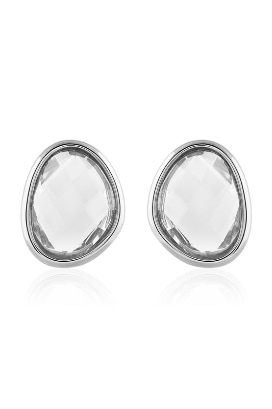 Luma Oval Crystal Studs