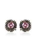 Load image into Gallery viewer, Rosy Gleam Cluster Earrings
