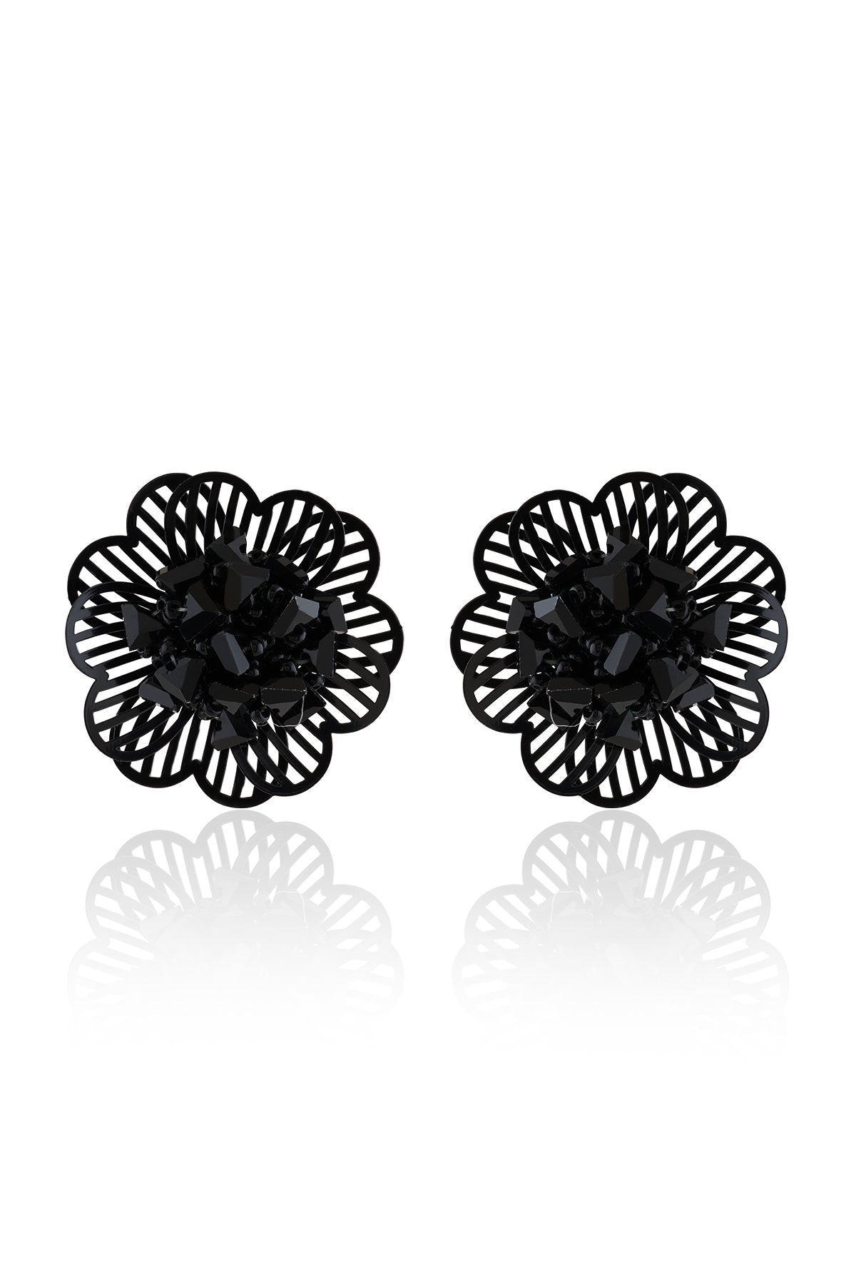 Eclipse Floral Crystal Studs