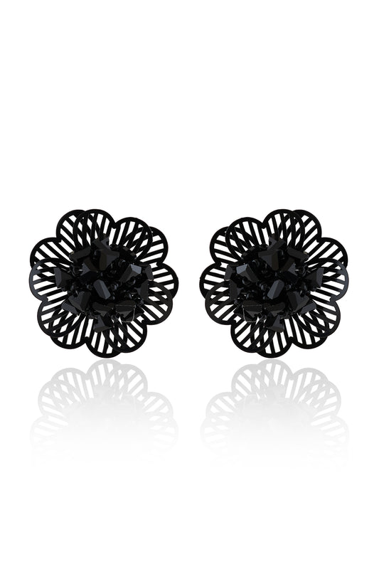 Eclipse Floral Crystal Studs