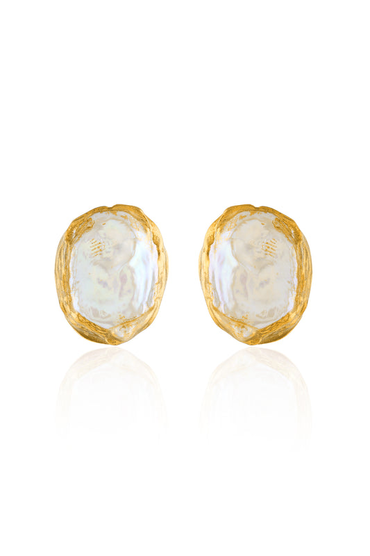 Elysian Baroque Pearl Studs