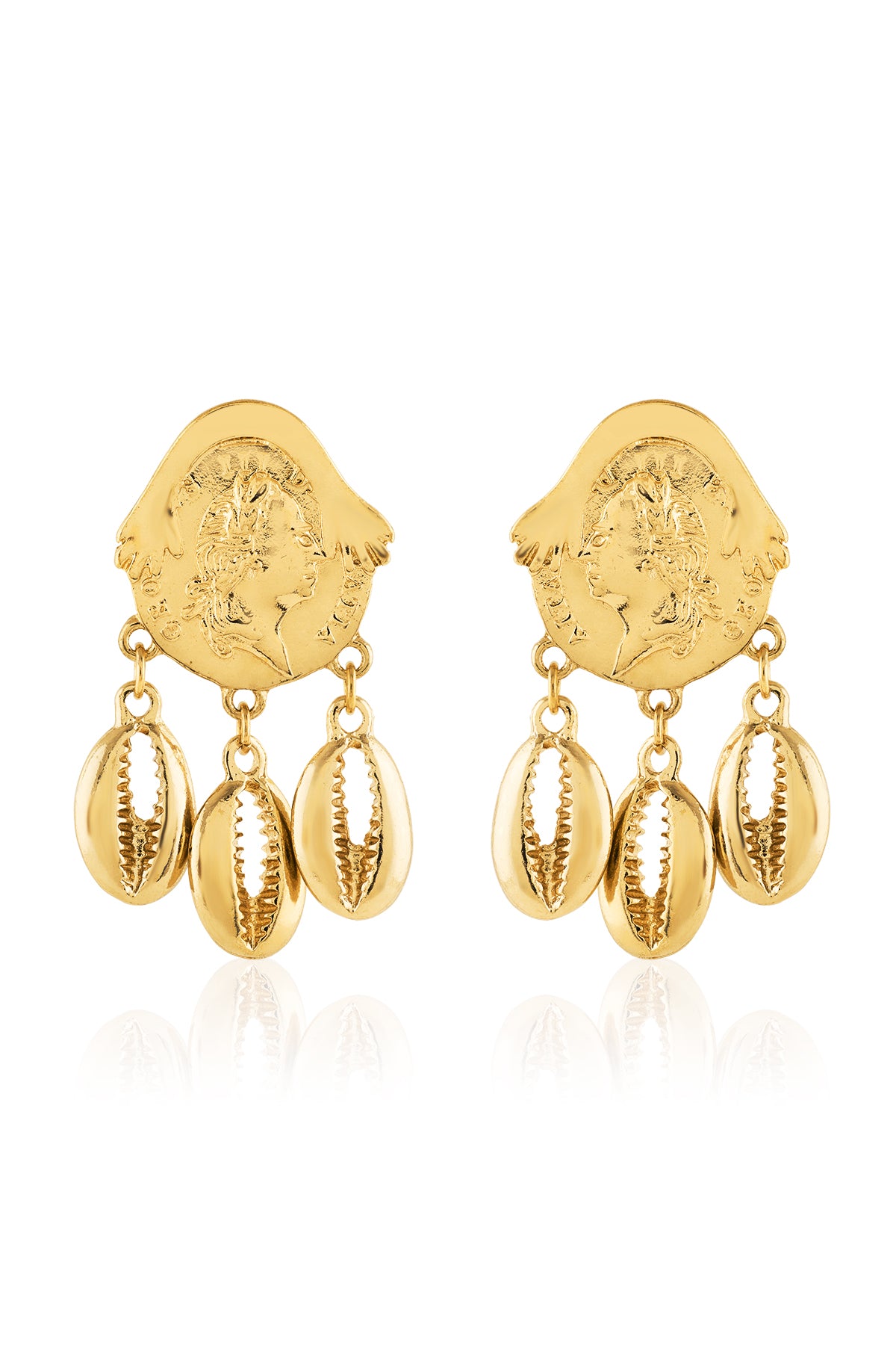 Marina Coin & Shell Dangles