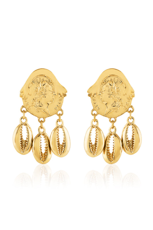 Marina Coin & Shell Dangles