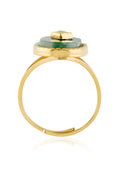 Load image into Gallery viewer, Emerald Axis Gold Ring
