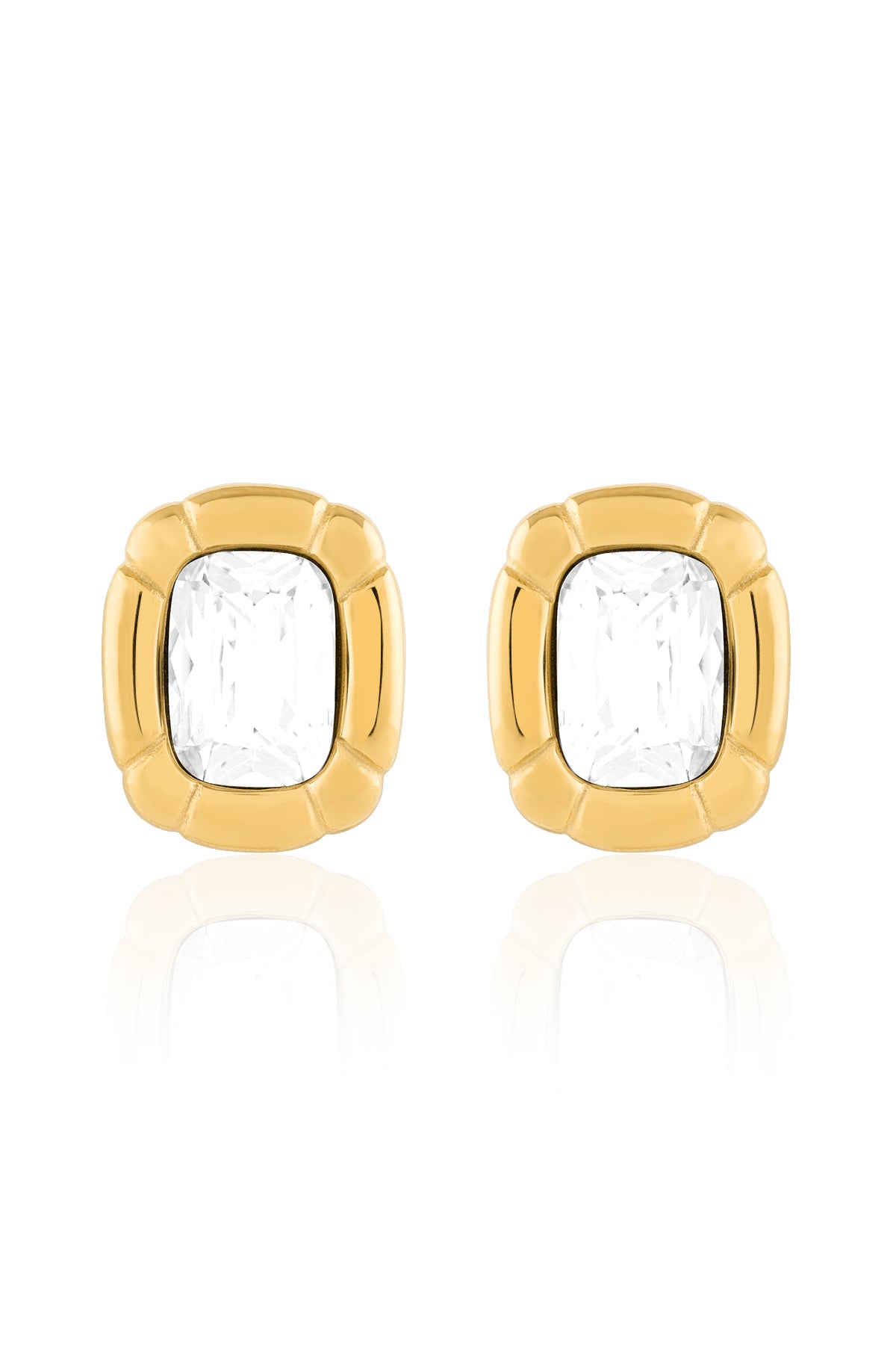 Radiant Prism Gold Studs