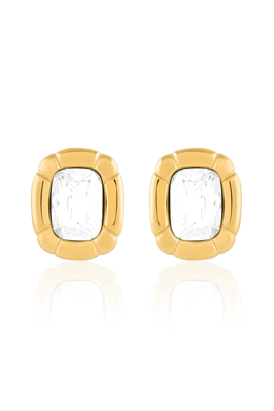 Radiant Prism Gold Studs