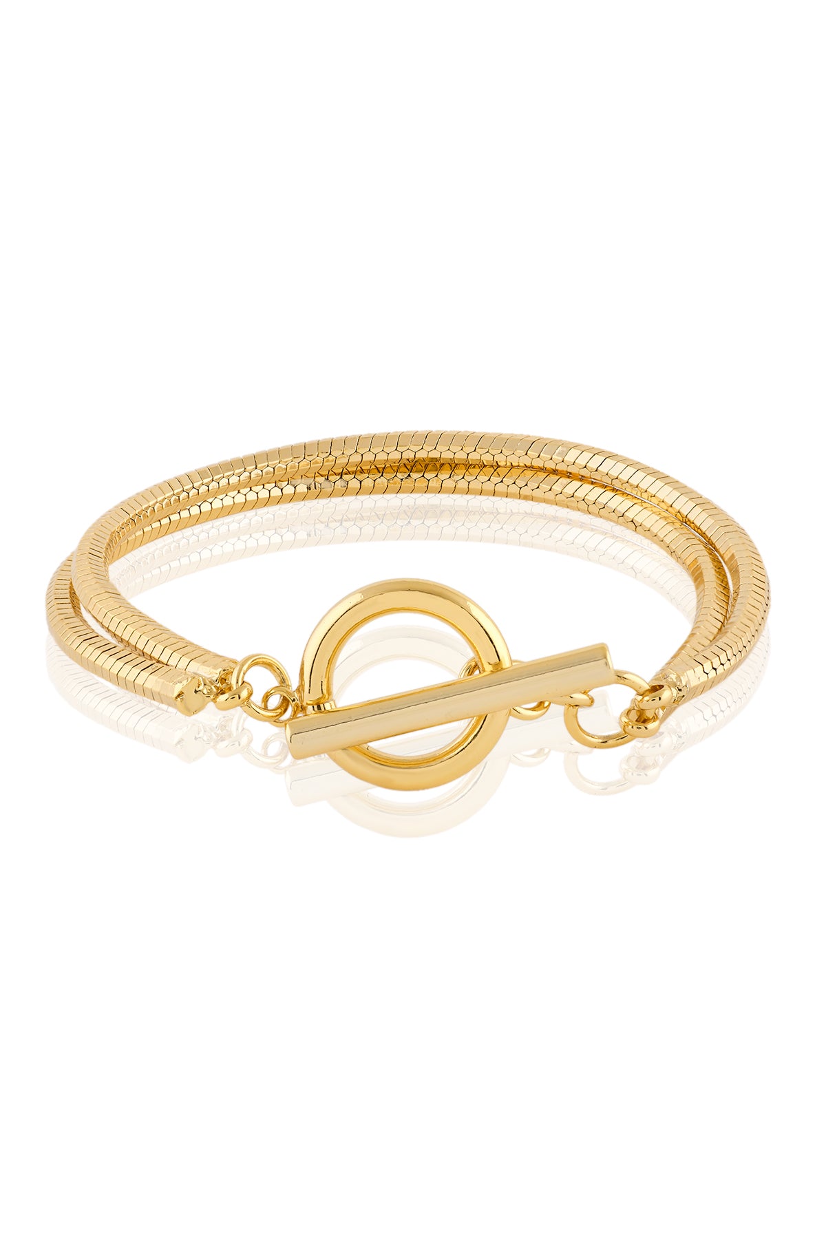 Elegant Gold Dual-Layer Chain Bracelet