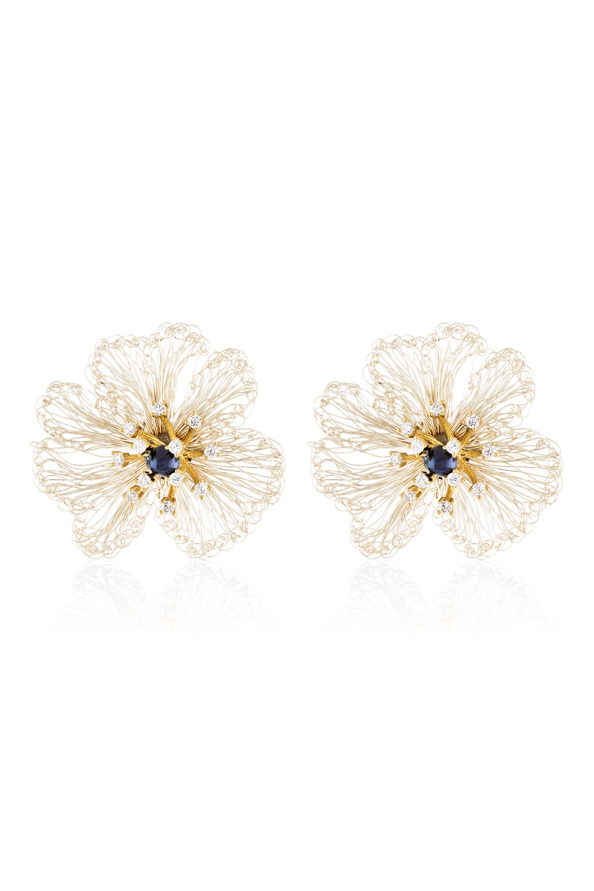 Pearl Halo Floral Studs
