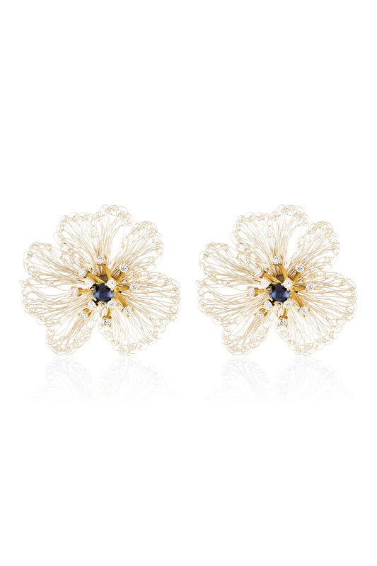Pearl Halo Floral Studs