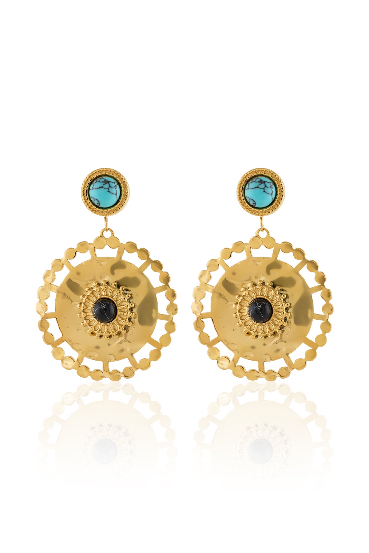 Elara Turquoise Drop Earrings