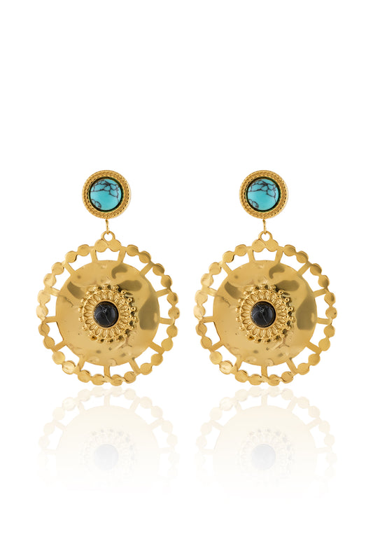 Elara Turquoise Drop Earrings