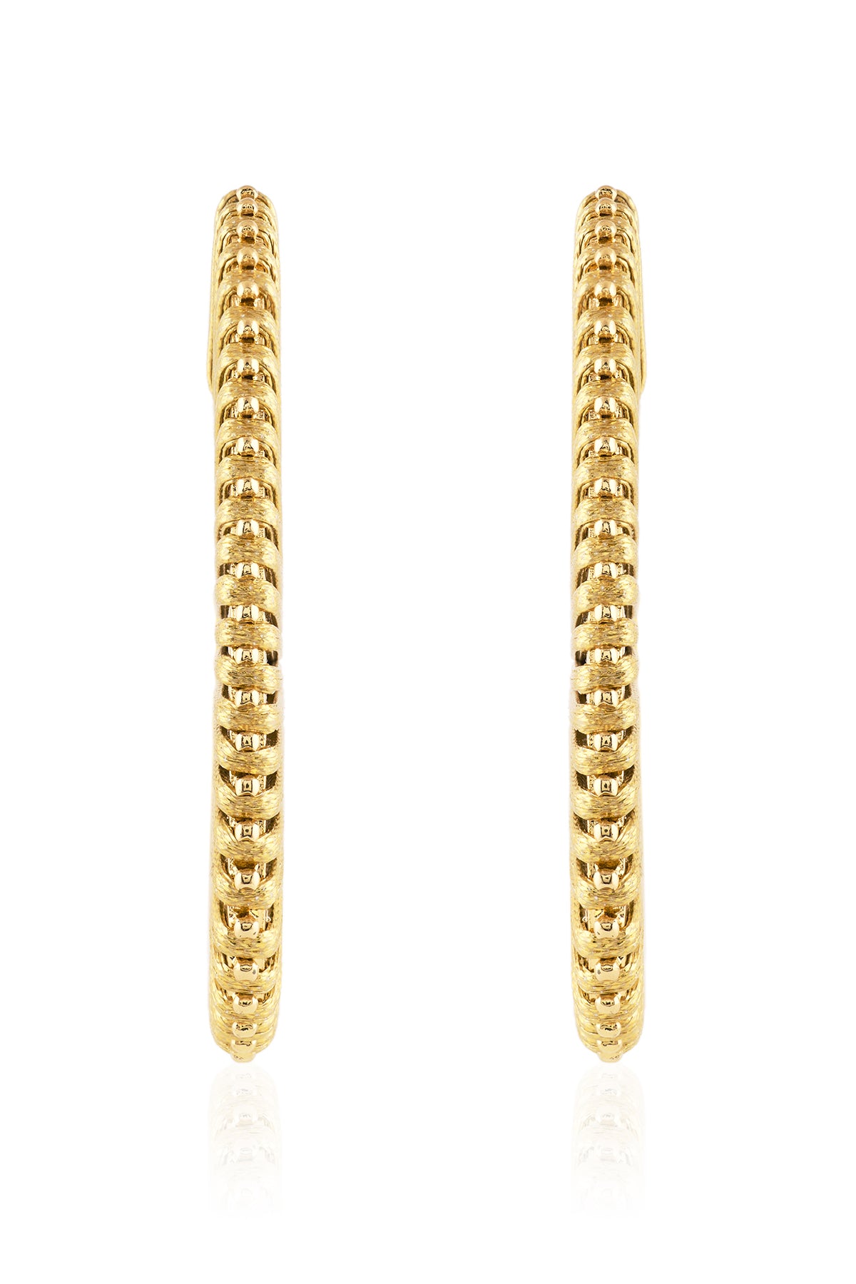 Radiant Plisse Half Hoops