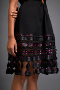 Load image into Gallery viewer, Cutout Dress With Metallic Pink Geometric Embellishment
