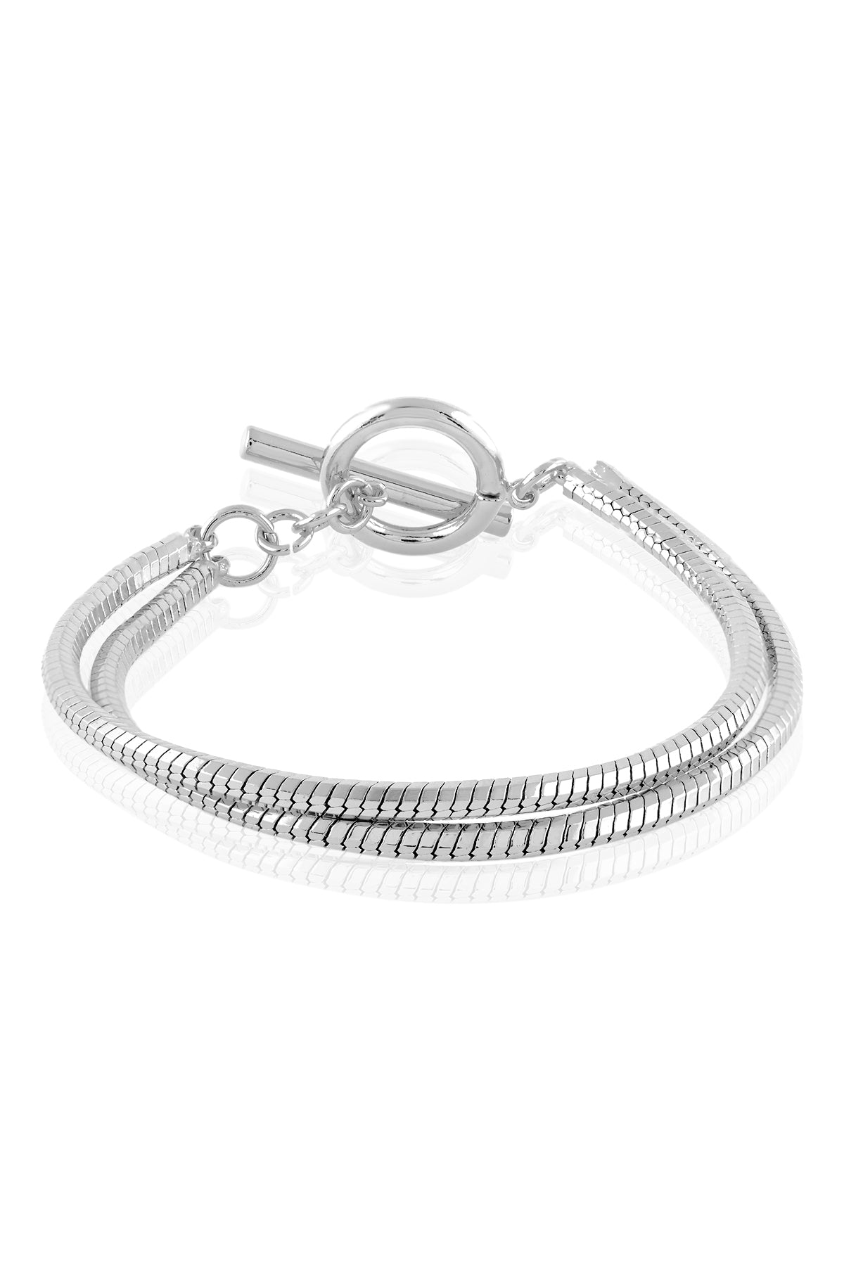 Silver Sync Dual-Chain Bracelet