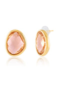 Load image into Gallery viewer, Rosé Radiance Oval Studs
