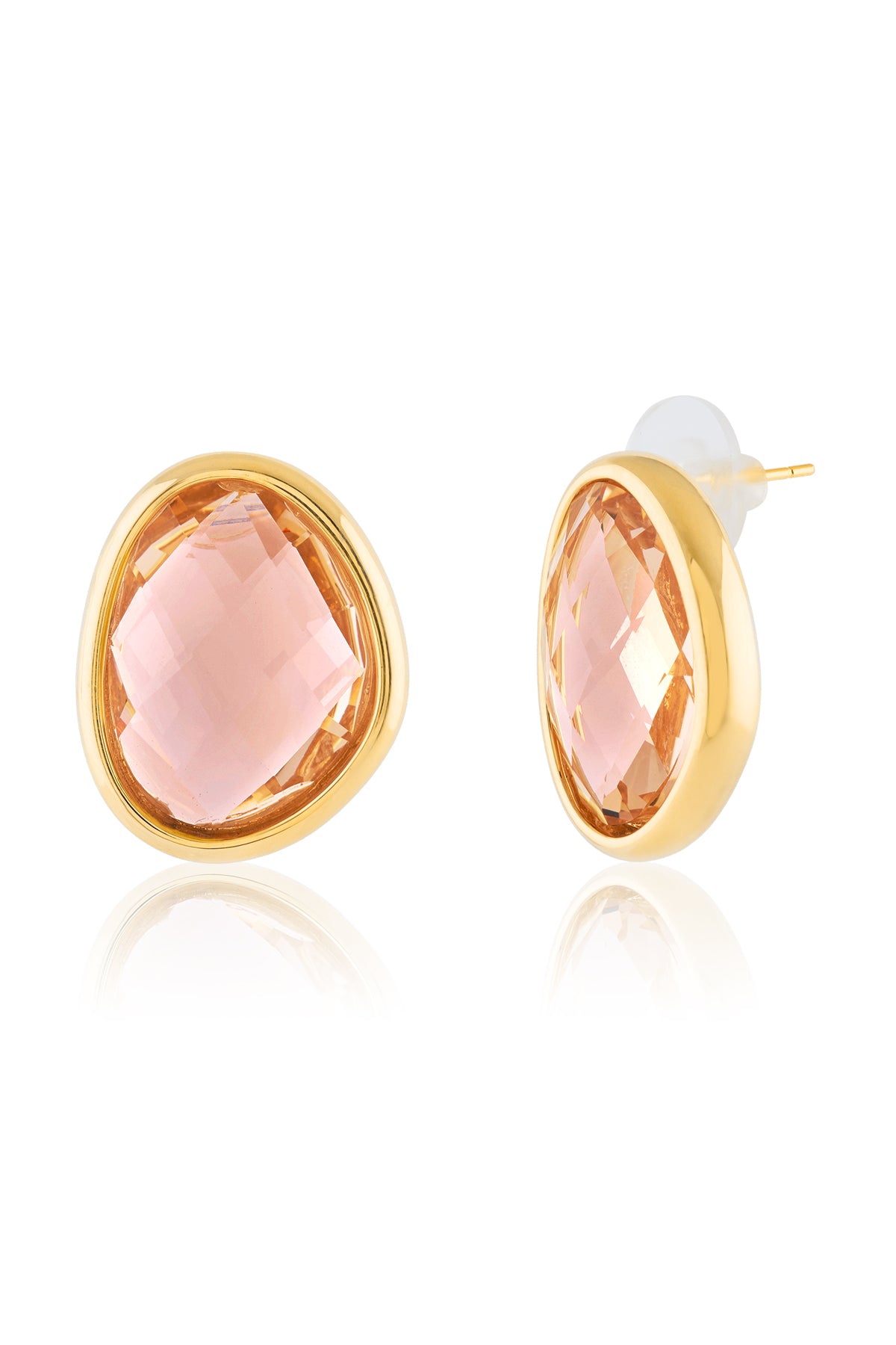 Rosé Radiance Oval Studs