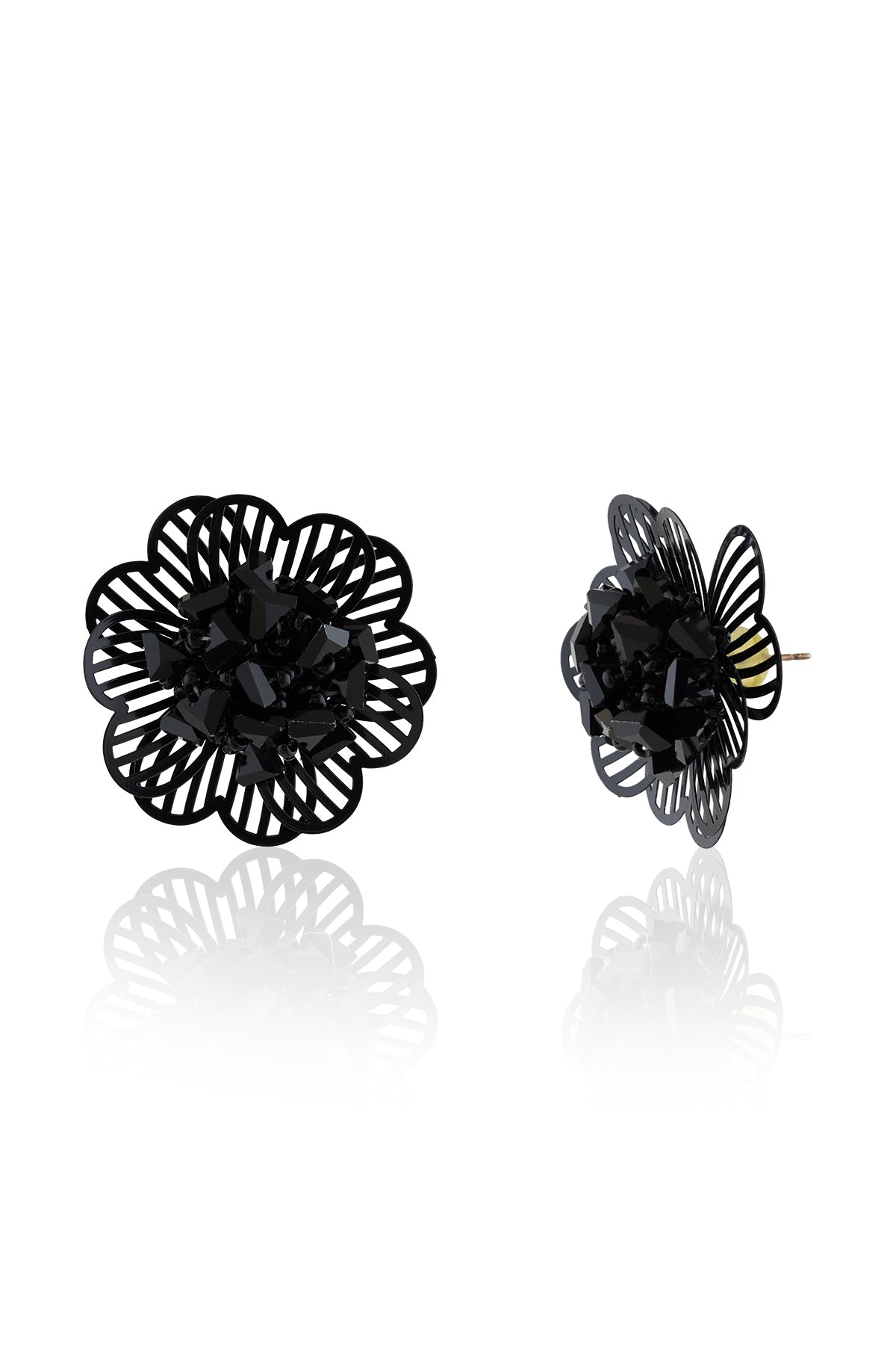 Eclipse Floral Crystal Studs