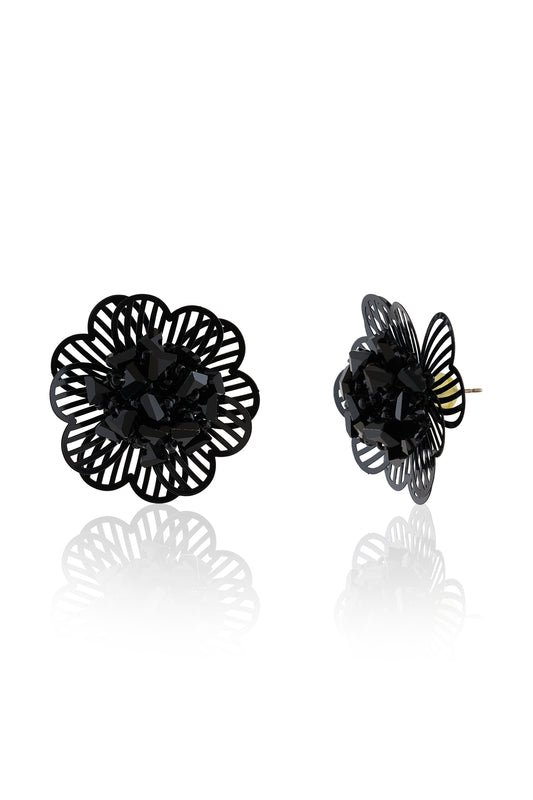 Eclipse Floral Crystal Studs