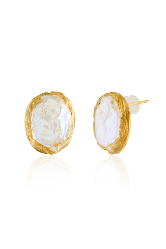 Elysian Baroque Pearl Studs