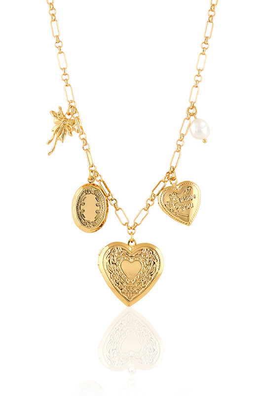 Golden Heirloom Charm Necklace