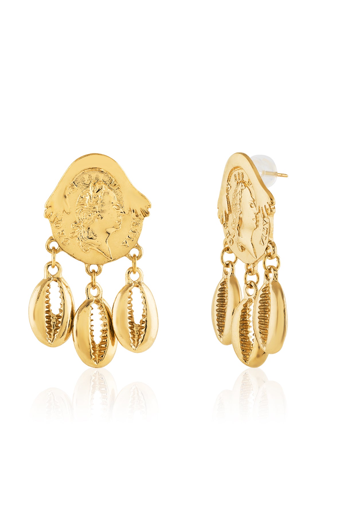 Marina Coin & Shell Dangles