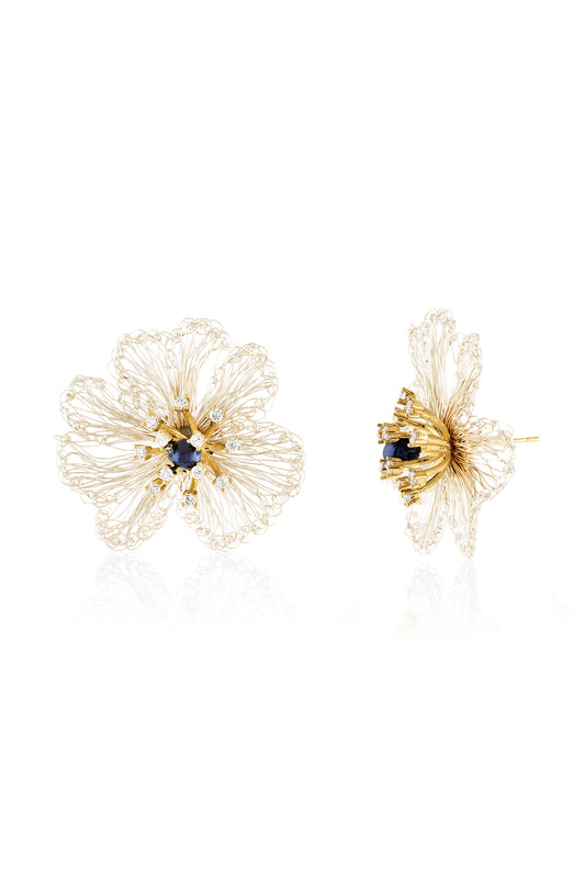 Pearl Halo Floral Studs