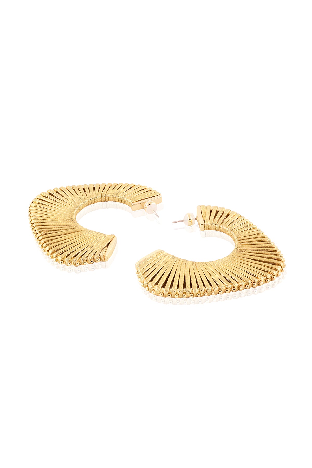 Radiant Plisse Half Hoops