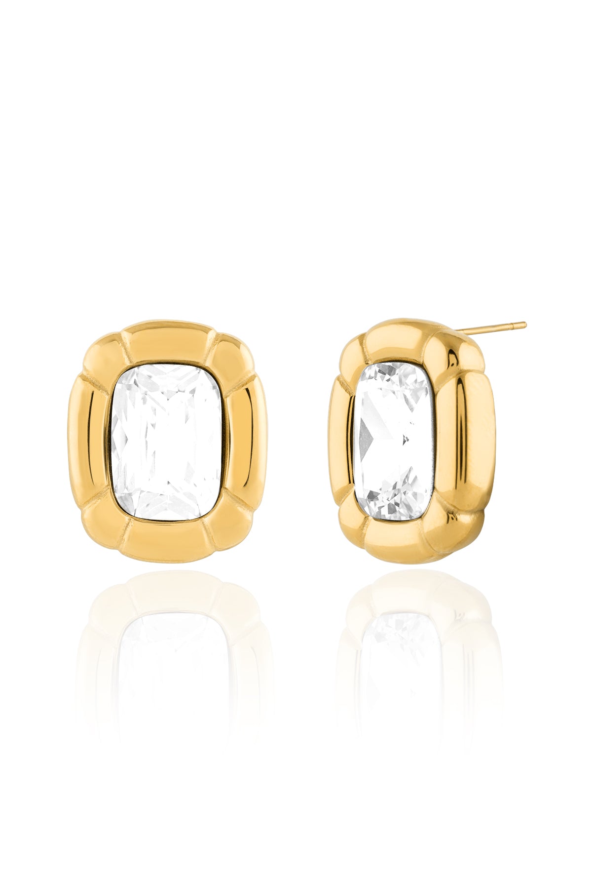 Radiant Prism Gold Studs