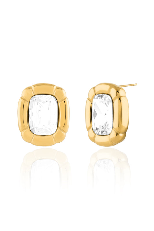 Radiant Prism Gold Studs