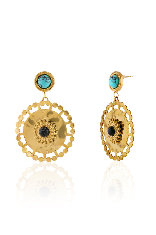 Elara Turquoise Drop Earrings