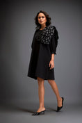 Load image into Gallery viewer, Dress With Voluminous Sleeves And Glossy Metallic Shoulder Embellishments
