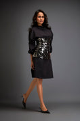 Load image into Gallery viewer, Shirtdress With Metallic Corset And Geometric Cutout Detailing
