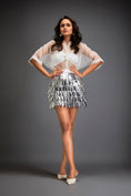 Load image into Gallery viewer, Sheer Top With Metallic Leaf Skirt
