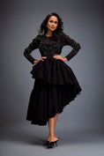 Load image into Gallery viewer, Full-sleeve Swarovski Bodice Top With Ruffle Skirt
