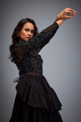 Load image into Gallery viewer, Full-sleeve Swarovski Bodice Top With Ruffle Skirt
