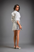 Load image into Gallery viewer, Shirt Paired With A Metallic Mini Skirt
