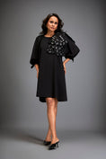 Load image into Gallery viewer, Dress With Voluminous Sleeves And Glossy Metallic Shoulder Embellishments
